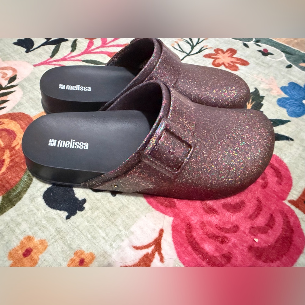 Melissa Glitter Platform Clogs - Picture 3 of 5